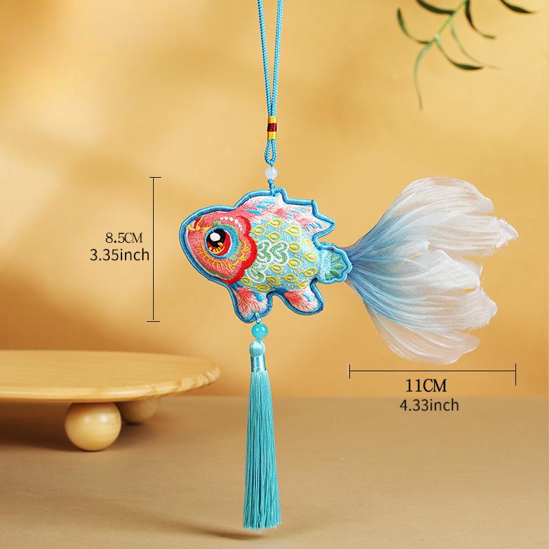 New Year's koi pendant, exquisite texture shows high level, elegant shape, small pendant is warmly placed at home