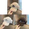 Letter Design Faux Sheep Wool Baseball Hat With Adjustable Fit For Winter Outdoor Activities
