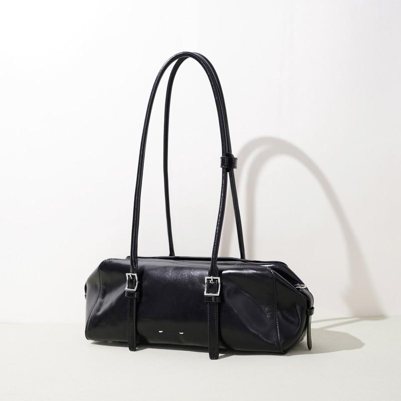 2026 Korean Niche Bags Simple All-matching Handbags Authentic Leather Light Luxury Commuting Armpit High-end Women s 33x12x14cm