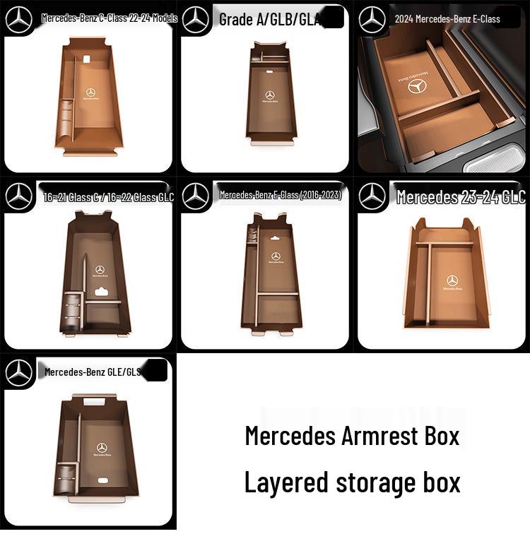 Mercedes-Benz E-Klasse/C-Klasse/GLE/GLC260LAB Armlehnen-Aufbewahrungs-Organizer für die Auto-Innenraum-Modifikation