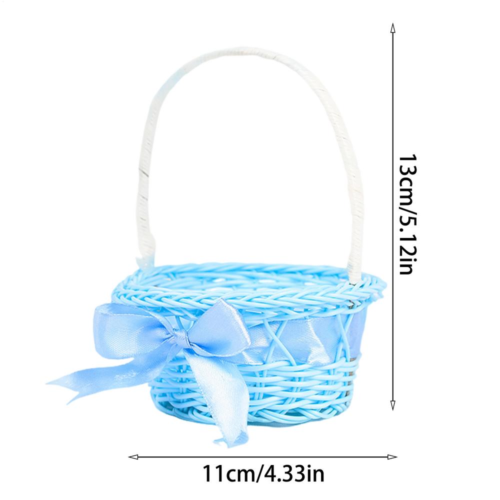 Panier Sac à Main Simple en Osier Tressé Pour Arrangement de Fleurs Fraîches Décoration de Maison Jardin Ou Panier Organisateur de Rangement Cadeau