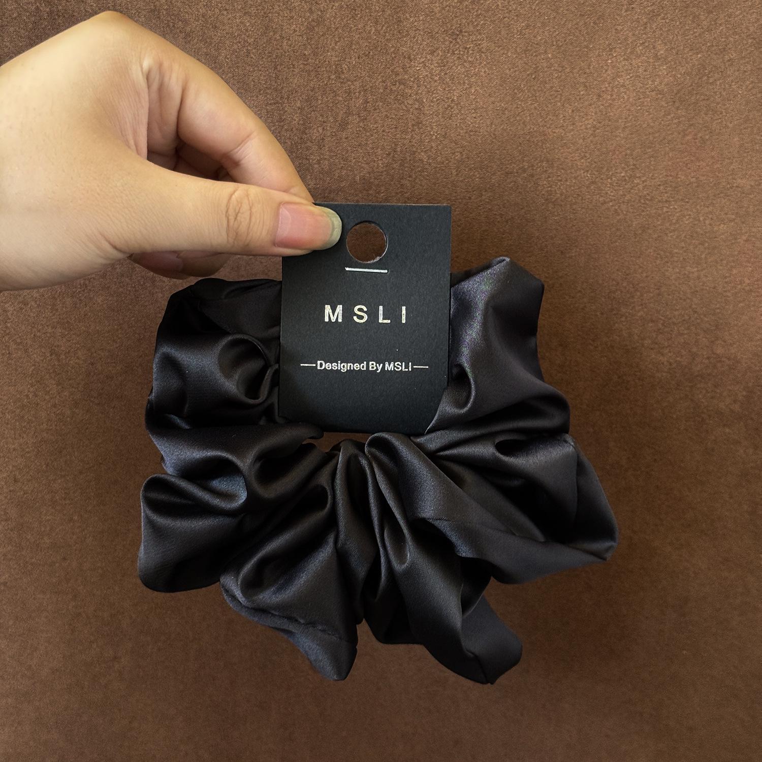 Large Satin Scrunchie: Korean-Style Elegant Hair Accessory for Low Ponytails