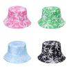 Trendy Coconut Tree Print Fishing Hat Unisex Casual Sunshade Hat Breathable Round Top Short Brim Hat