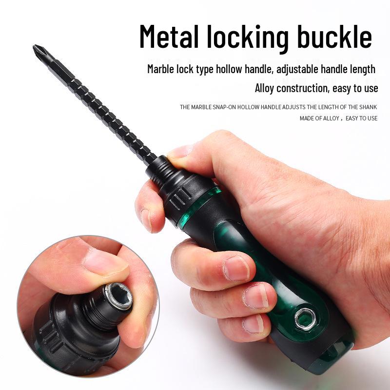 Telescopic 2-in-1 Phillips & Slotted Screwdriver Set for Household Use