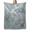 Big White Resort Trail Map Throw Blanket Color Fast Cozy Throw Blanket
