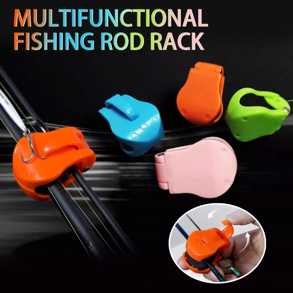 1/4Pair Silicone Fishing Rod Holder Ball Straps 5 Hole Lightweight Fishing Tackle Tie Organizer Storage Rack Fishing Accessories