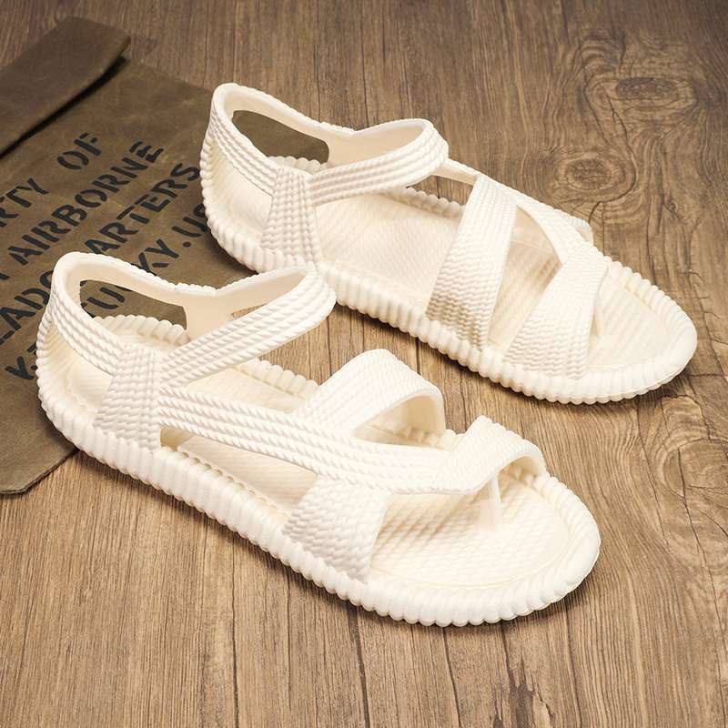 Cool Slippers Men's 2025 Summer New Hollow Breathable Men's Beach Shoes Trendy Versatile One-pedal Sandals Non-slip