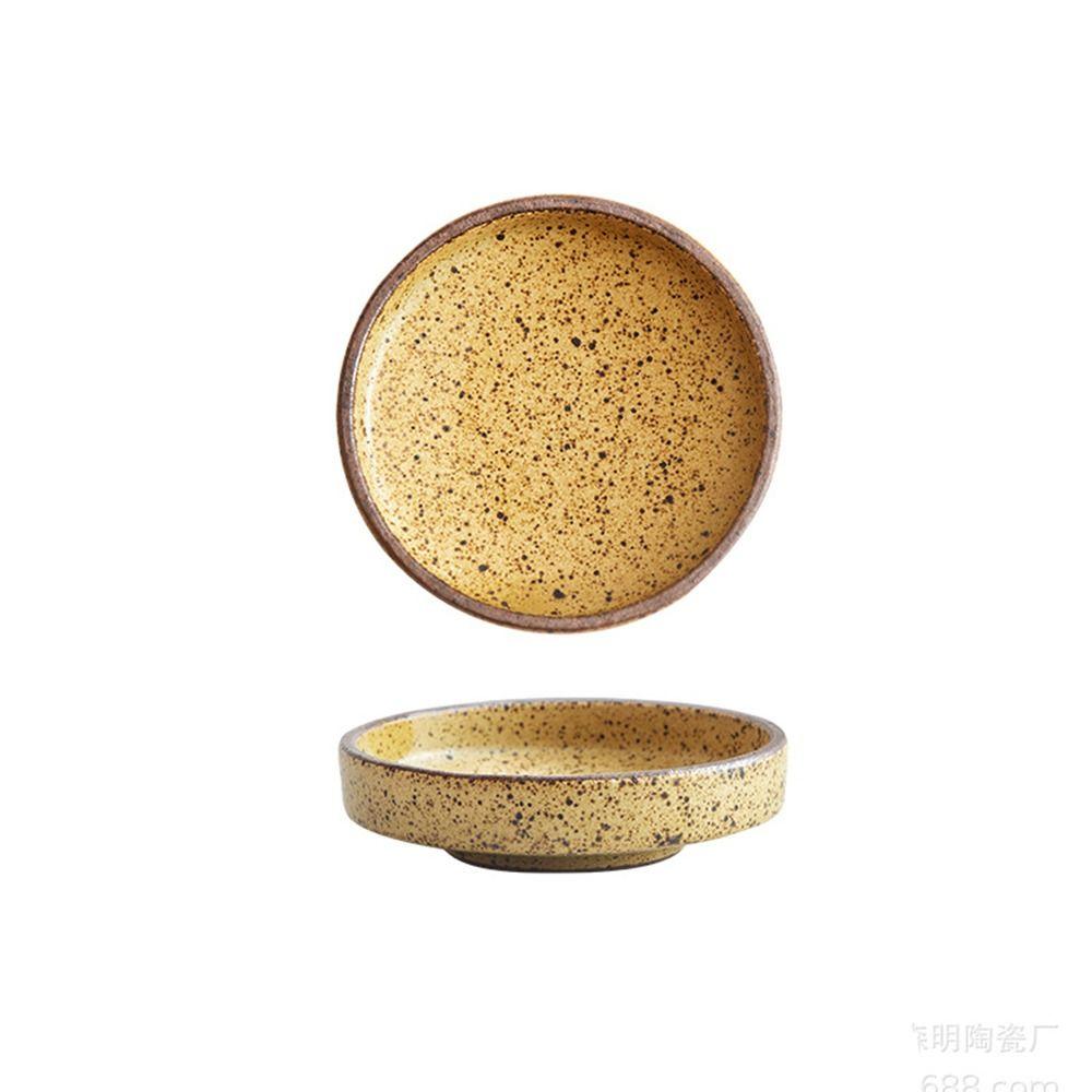 

Керамическая соусница Многоцелевое маленькое блюдце Новая соусница для васаби Ресторан жёлтый