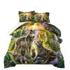 Hand Painted Animal Quilt Horse Three-Piece Set Bed Fat Quilt Digital Printing 3D Feather Silk Cotton Quilt Set