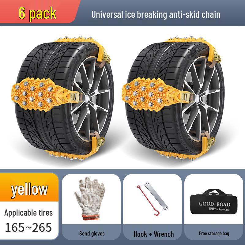 Universal Car Anti-Skid Chains for Sedans & SUVs - Winter Snow & Ice Protection