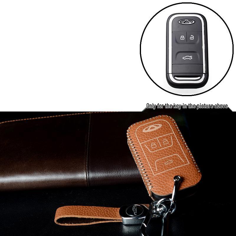 Chery Key Case: Genuine Cowhide for Tiggo 9/3/5/8 Plus, Arrizo 5/7, and Exeed Yaoguang