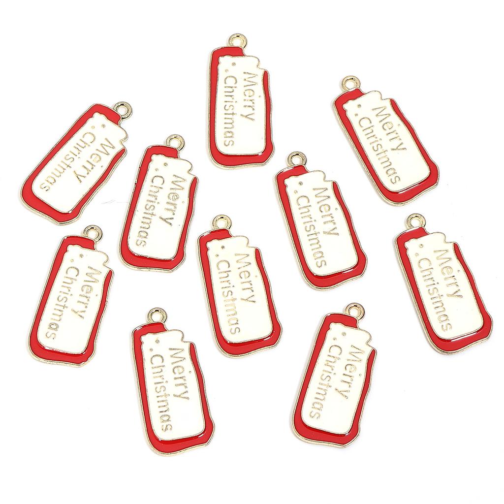 10-20pcs/lot Christmas Series Alloy Enamel Cute Pendant Santa Claus Elk Snowman Shape Charms For DIY Bracelet Necklace Accessory