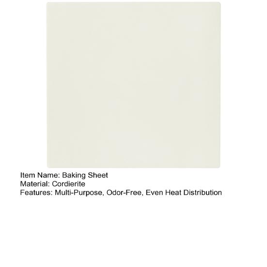 Cordierite Pizza Stone for Oven And Grill Square Baking Sheet Thermal Shock Resistant Cooking Stone Multi-Purpose Round