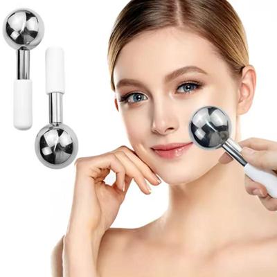 Stainless Steel Facial Massage Tool 360 Degree Rotating Ice Globe Cryo Stick Cooling Cold Globe Skin Care Tool for Face Eye Neck