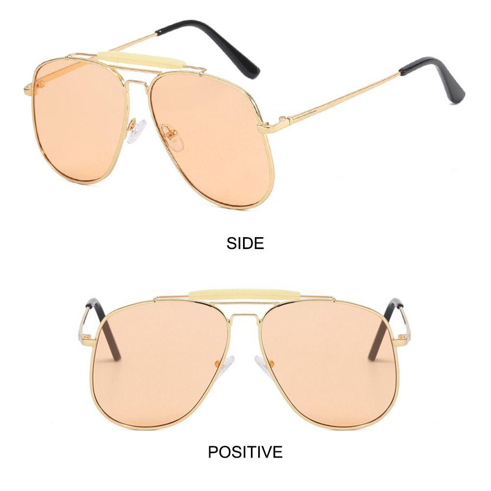 Fashion Oversized Metal Frame Sunglasses Street Shooting Outdoor UV Protection Sun Glasses Pilot Shades for Women & Men