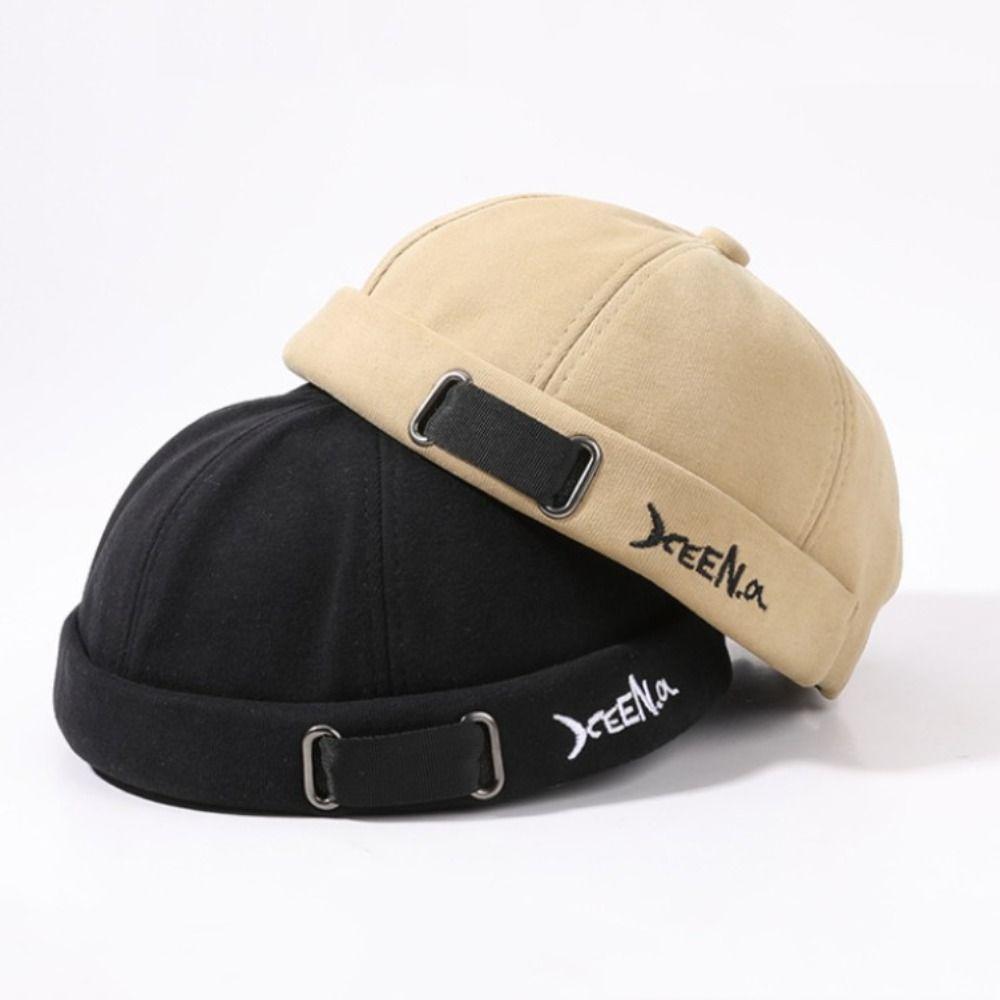 Bonnet Respirant Casquette Docker Ajustable Chapeau Tendance Sans Bord