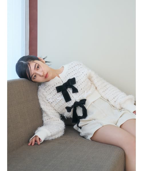 Lily Brown Women's Lamé Tweed Shorts (LWFP251129) IVR