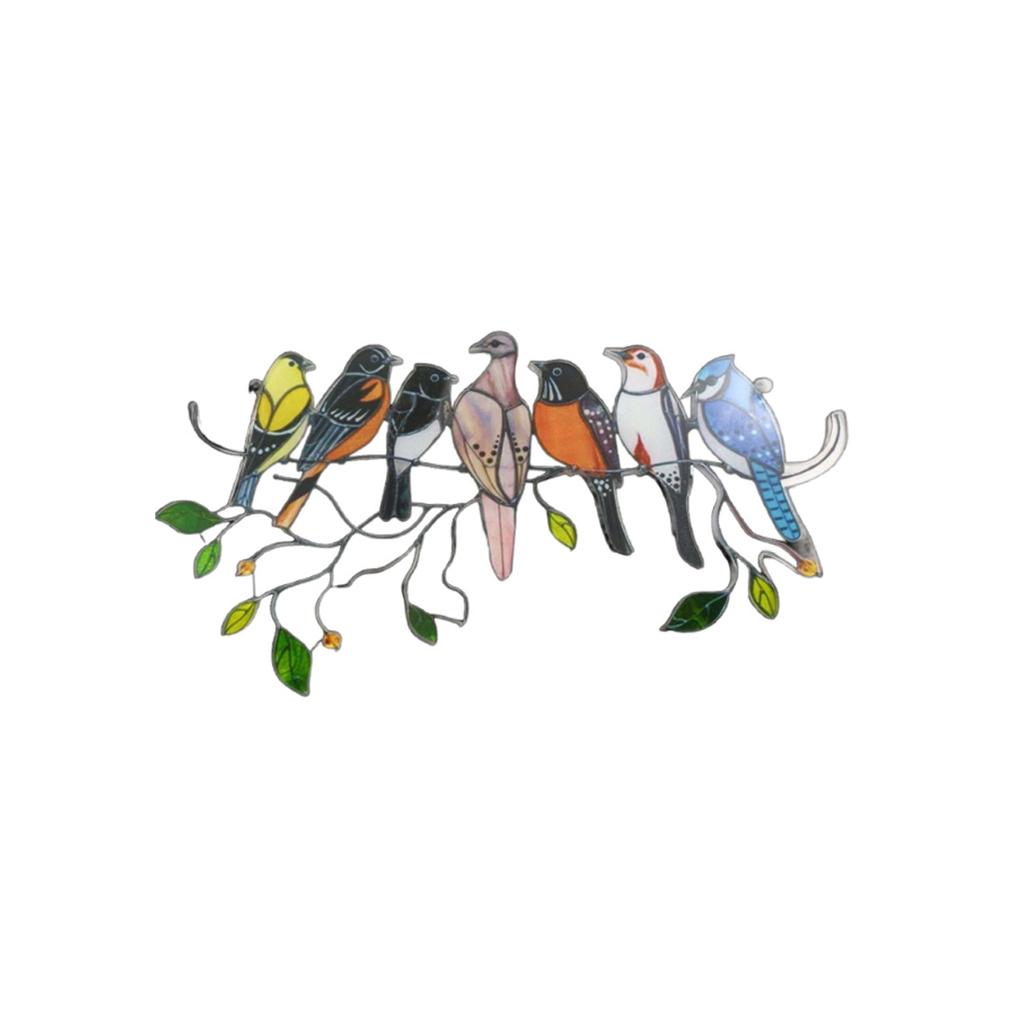 1pc painted art bird - colorful indoor and outdoor hanging decoration - decorative art style, animal theme, scene decoration