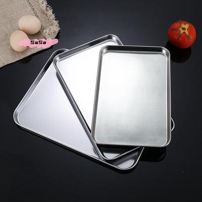 Rectangle Stainless Steel Tray for Commercial Buffet Food Serving Plate Rice Noodle Pan Storage Organizer Kitchen Dishes