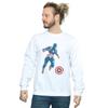 Marvel Mens Avengers Endgame Painted Captain America Sweatshirt