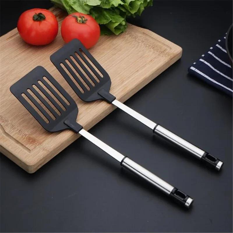 2025 Hot Stainless Steel Turners Kitchen Tools Nylon Handle Spatula Fried Shovel Egg Fish Frying Pan Scoop Spatula Cooking U