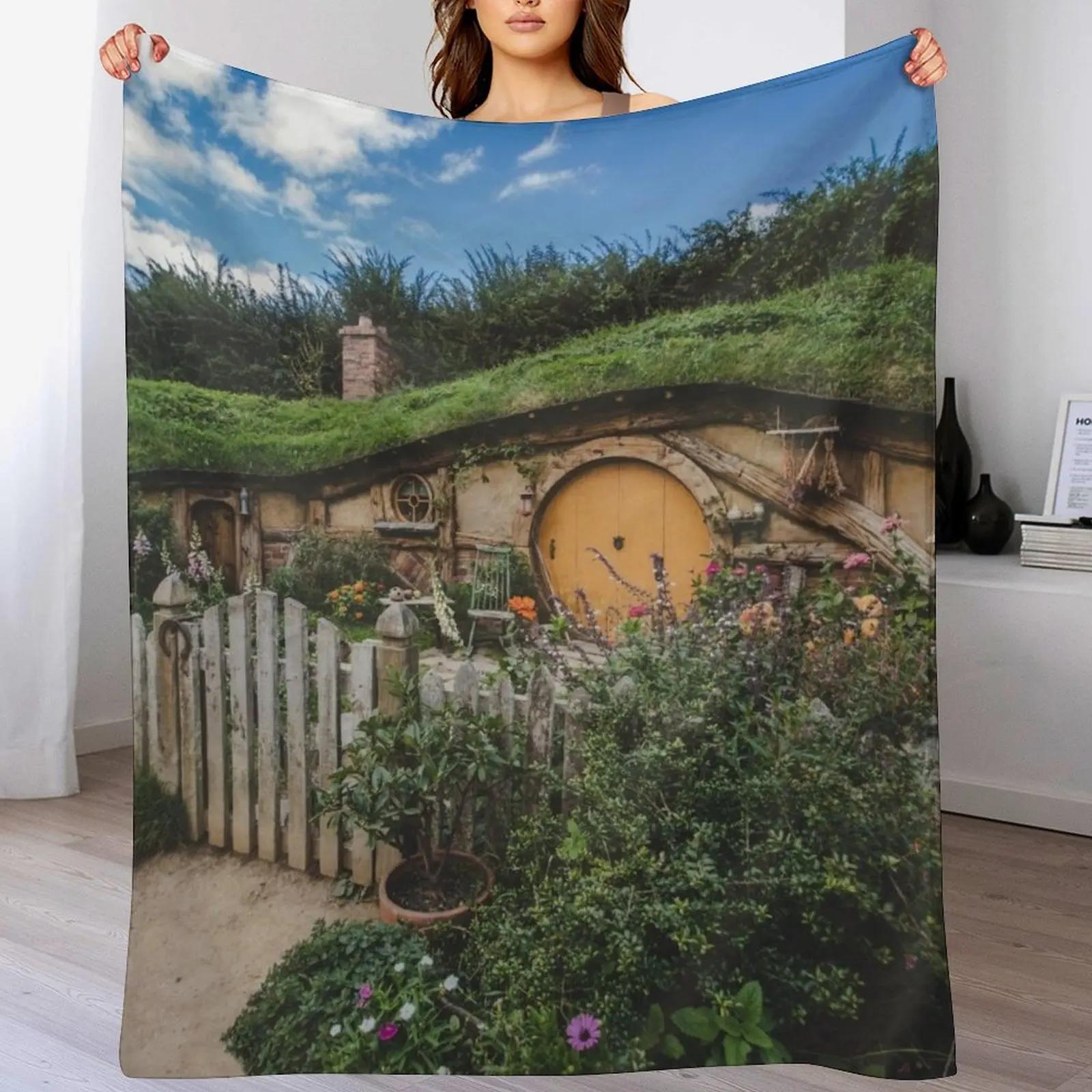 Hobbiton, The Shire Throw Blanket Color Fast Cozy Throw Blanket Size: 75*100cm, Weight: 230 GSM