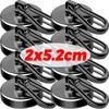 1/6Pcs Strong Magnetic Hooks with Swivel Carabiner Hook for Hanging Toolbox Grill Cabins Kitchen Refrigerator Hanger Supplies