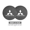 cyakpr1 Premium Suede Water Cup Pad Anti-Skid Splash-Resistan For Mitsubishi Lancer ASX Pajero Mirage Attrage Xpander Outlander