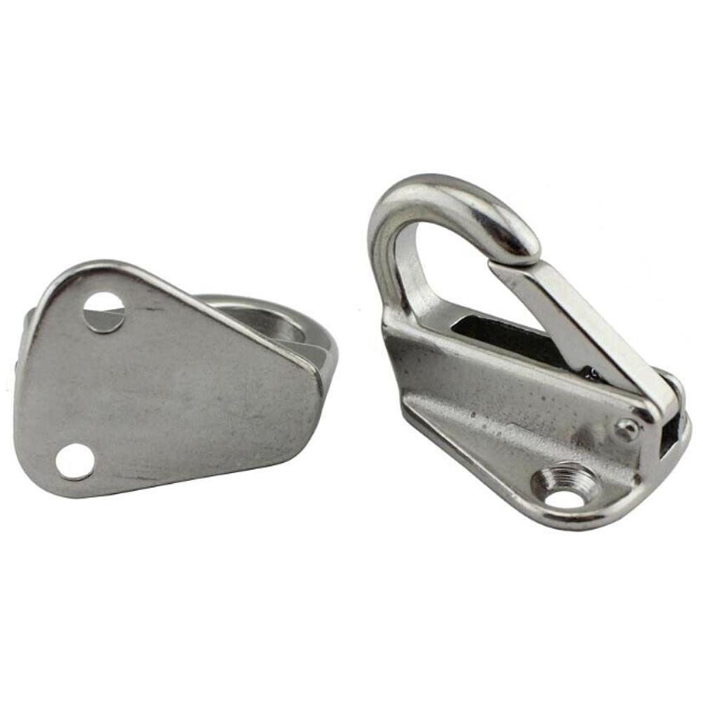 2 X Marine 316 Stainless Steel Spring Snap Fending Hook Boat Hardware Marine Boat Spring Locked Hooks Ready Stock