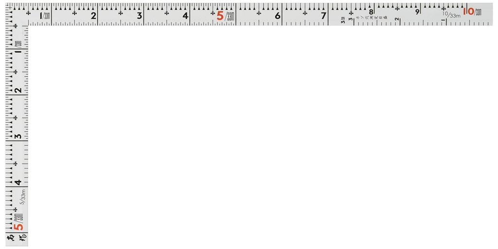 Shinwa Sokutei Curved Ruler, Same Thickness, 30cm/1 Shaku Scale, Masterpiece, White, 11104