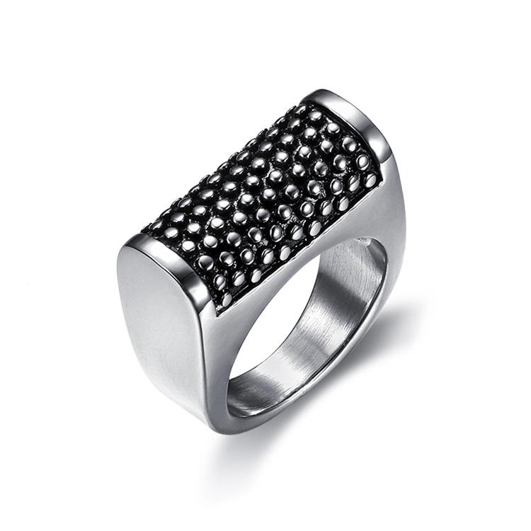 Nordic Viking Celtic Knot Black Stainless Steel Retro Men's Ring