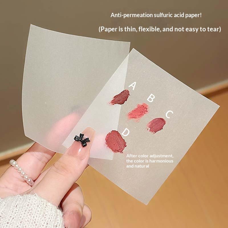 100 Sheets Disposable Makeup Mixing Palette Paper Makeup Mixing Palette Concealer Color Mixing Stripes Foundation Blending Paper