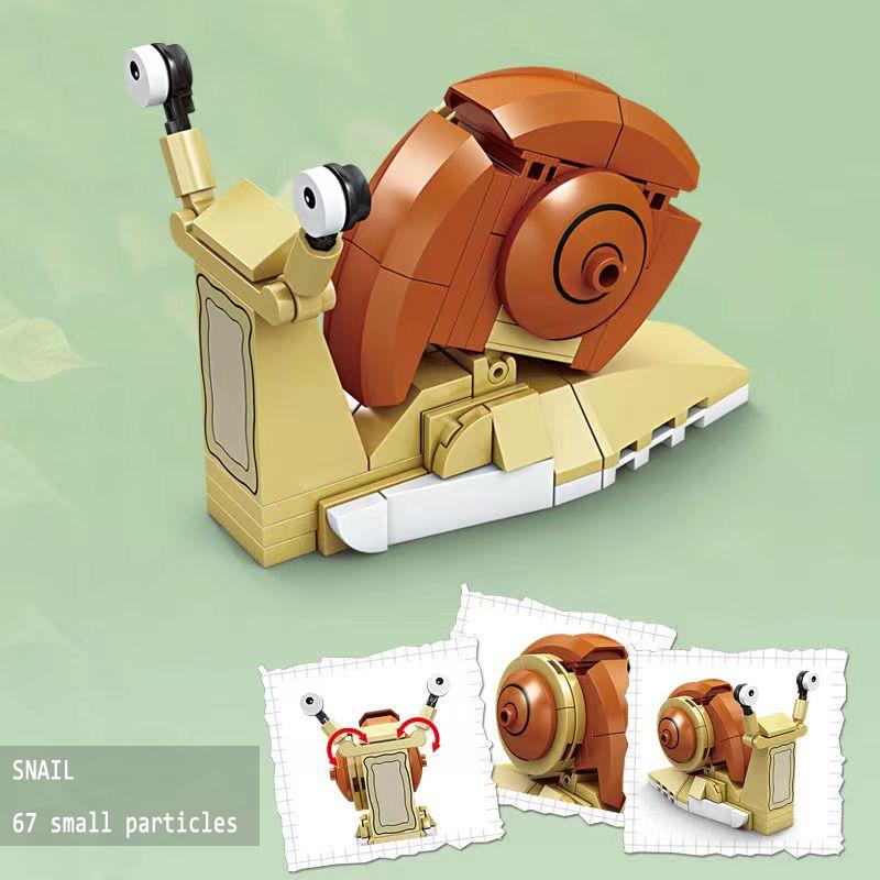 Insect and Bug Building Blocks Toys Beetle Mantis Bee Snail Block Insects Set for Children's Brain Game Puzzle Toy Animals Gift