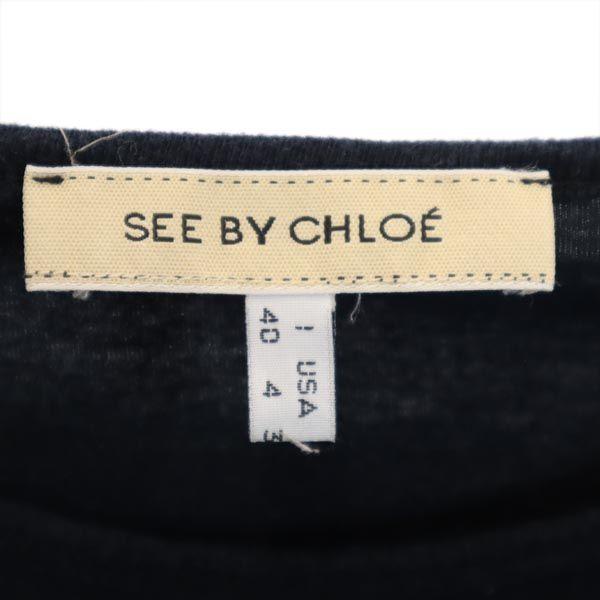 SEE BY CHLOE Long Sleeve T-shirt F 36 Black Ron T Women Used