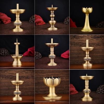 Copper Ornament Five Offerings Copperware Candle Holder