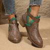 Fashion 2025 New Women Zipper Ankle Boots Pointed Toe Sexy Designer Shoes Low Heel Fashion Outdoor Comfortable Boots Zapatos De Mujer