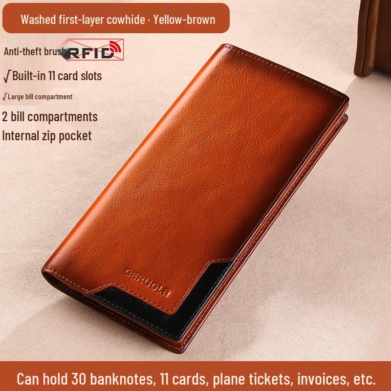 GERUOLA Men s Genuine Leather Long Wallet