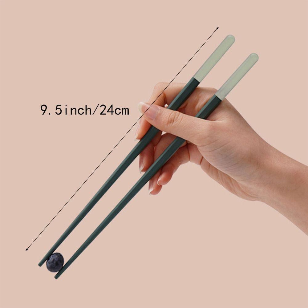 5 Pairs New Multicolor Chopsticks 9.5 Inch/24cm Plastic Alloy Chop Sticks Durable Non-Slip Chopsticks Reusable Restaurant
