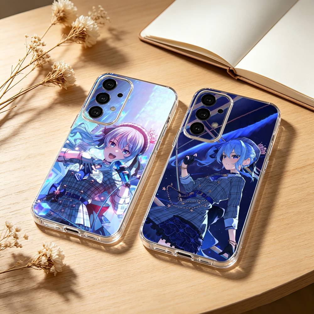 H-Hoshimachi Suisei phone Case For Samsung S25,24,21,22,23,30,Ultra,20,Plus,Fe,Lite,Note Transparent Cover