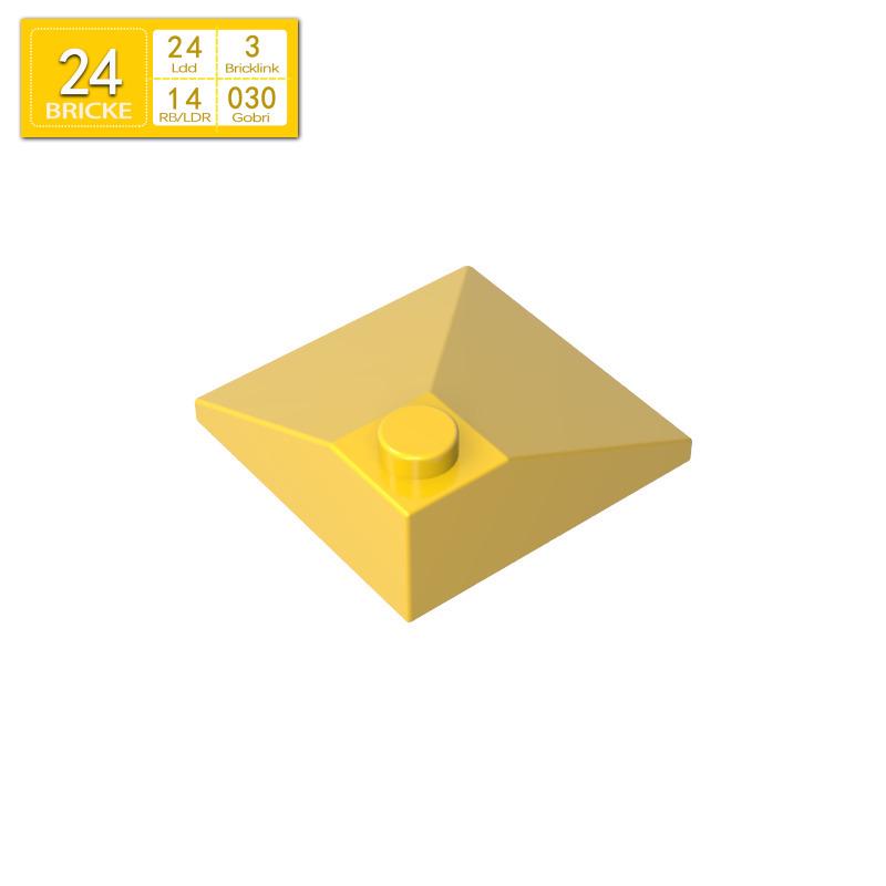 BRICKE Zhuan Ke 3x3 Sloped Brick, Lego-Compatible Building Blocks (3675 MOC) 50g (33 pcs)