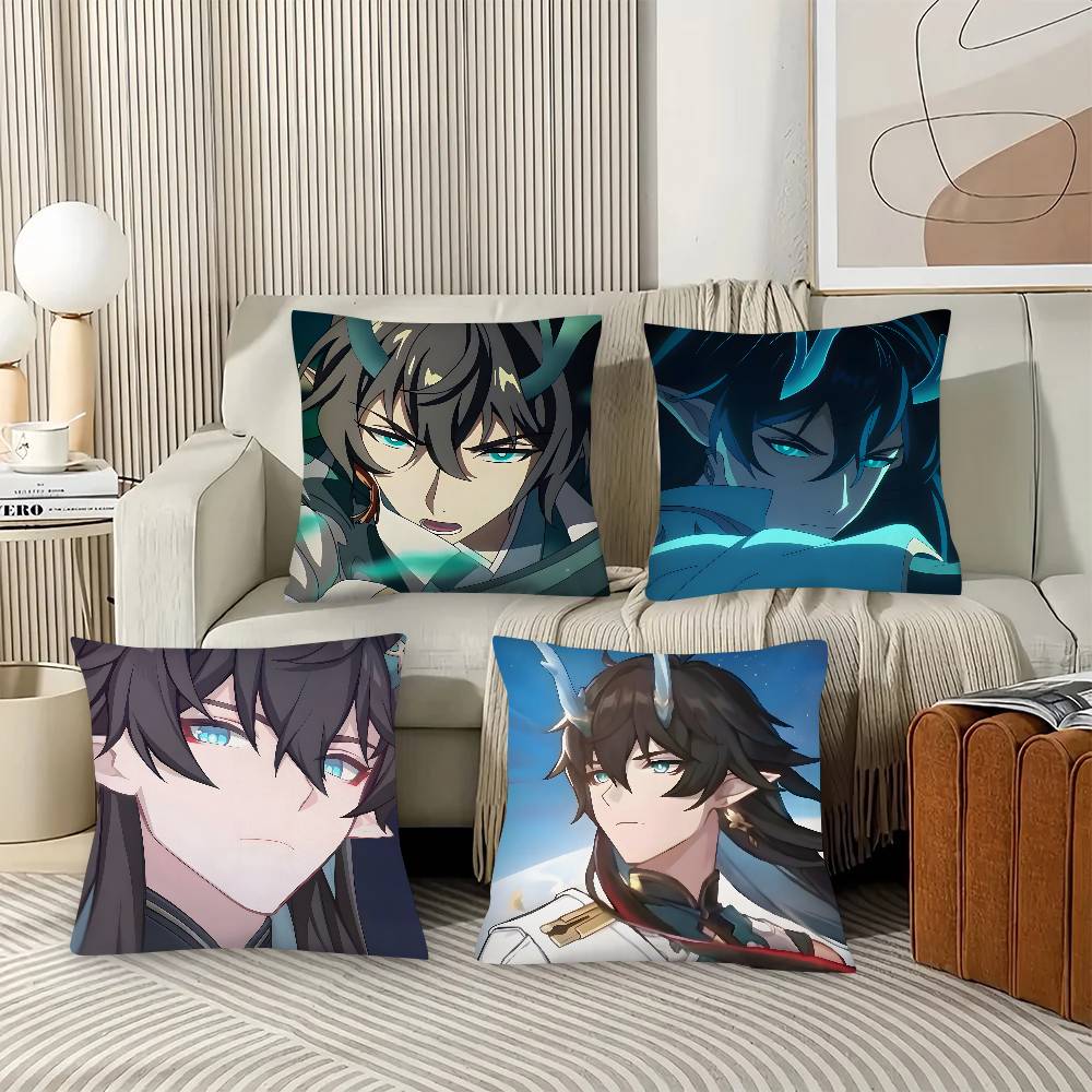 1pc Game Honkai Star Rail Anime Imbibitor Lunae Pillow Case Fashion Square Pillowcase Bedroom Sofa Room Ins Decoration Leisure