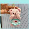 Adorable Cartoon Butter Bear Plush Toy Keychain Soft Stuffed Animal For Kids With Cute Colors