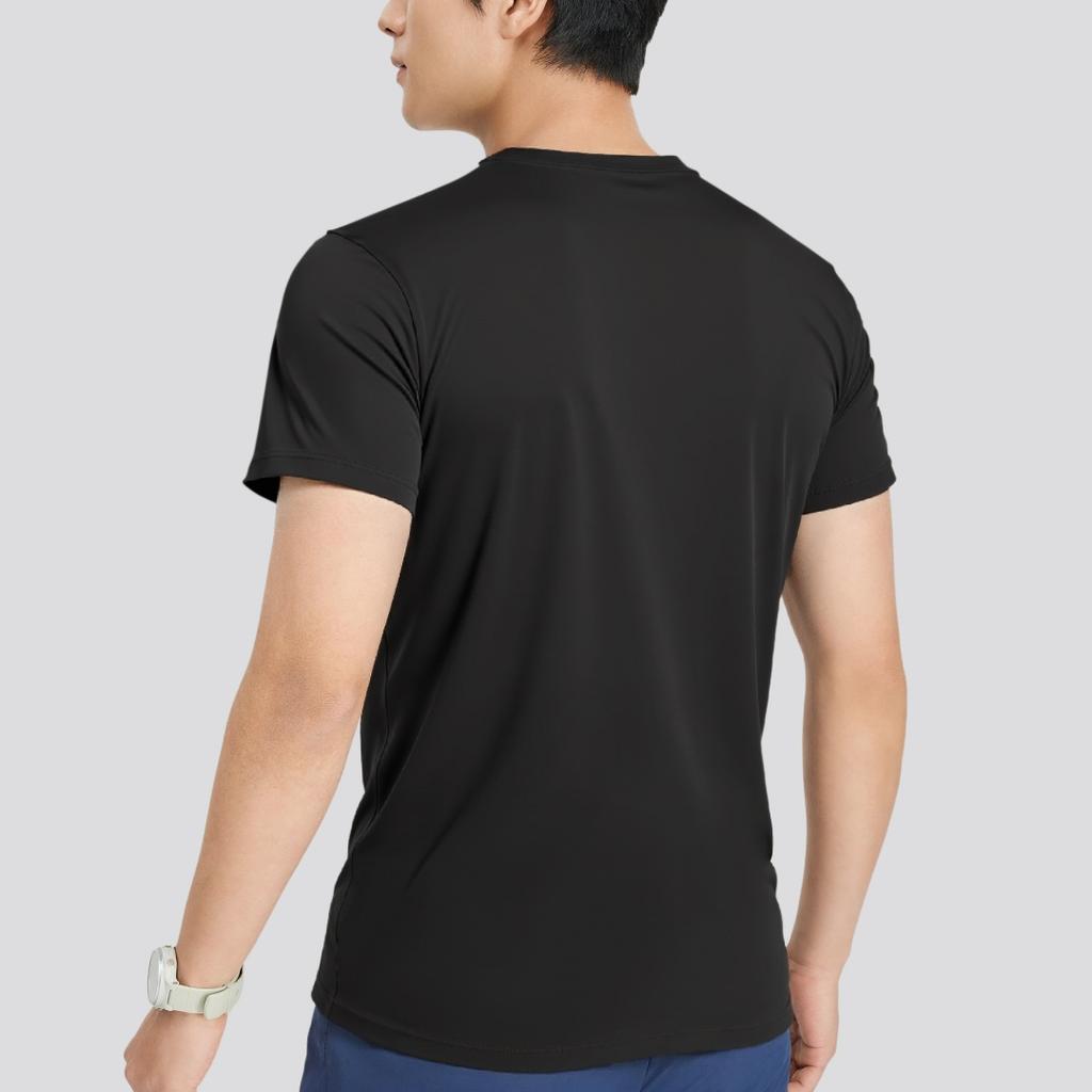 Skechers Knitted Short Sleeve Solid Color Round Neck High-End Simple T-Shirt Men Tops P225M293-0018