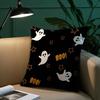 Kawaii Halloween Ghost Pillow Case Plush Fabric Soft Pillowcase Double Sided Print Sofa Cushion Cover Throw