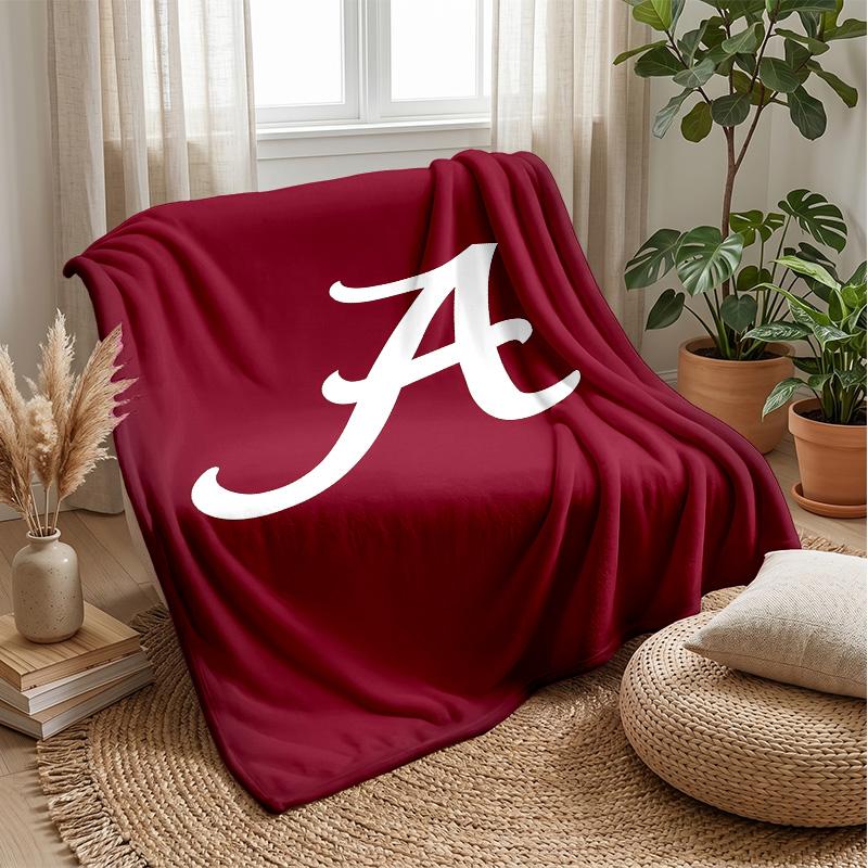 Alabama Crimson Tide Theme Blanket Soft Flannel Blanket Plush Throw Blanket Cozy Sofa Bed Blanket for Home Decor