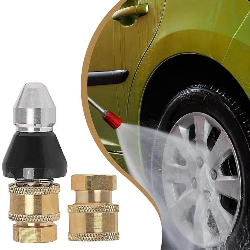 1/4Inch Quick Connector High Pressure Nozzle Sewer Cleaning Tool Pressure Washer 1 Front 6 Rear Sewer Jetter Nozzle