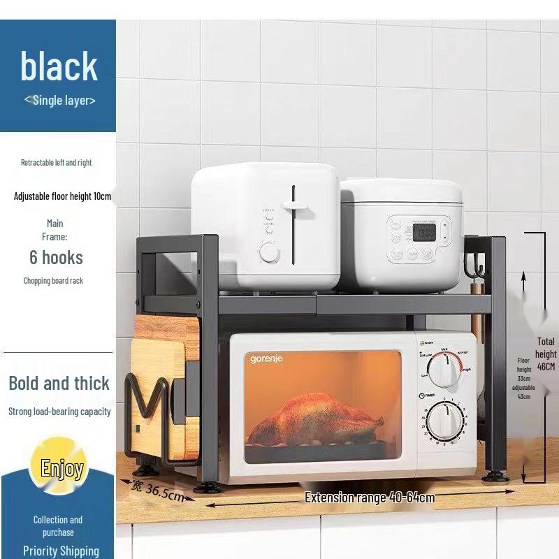 Microwave Oven Kitchen Storage Rack for Spices and Rice Cooker