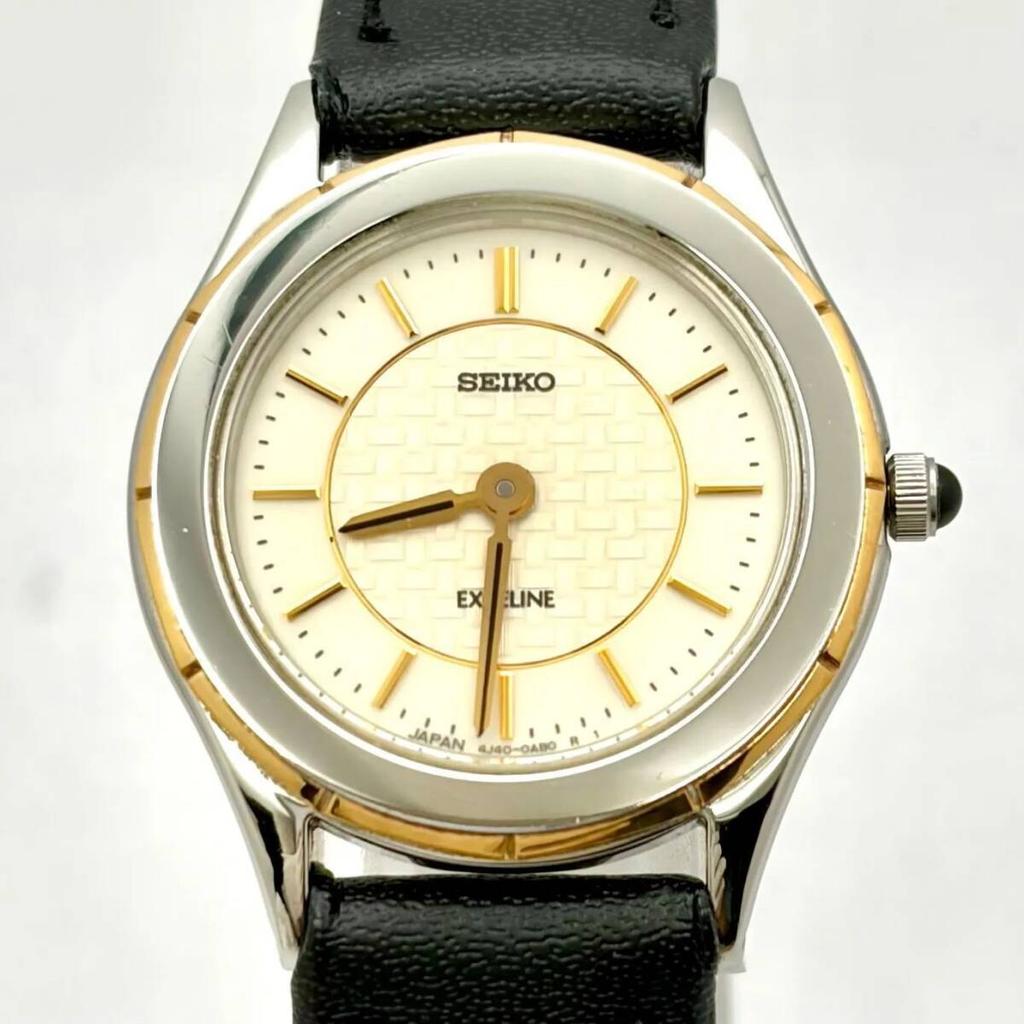 SEIKO Exceline Watch 301335 with New Strap [Excellent Condition/New Battery] Ladies' 4J40-0AA0