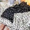 Dámská jarní/letní retro květinová půl délky s vysokým pasem, střední délka, svěží a elegantní áčková sukně