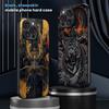 Chinese dragon fashion design Phone Case For iPhone 16 15 14 13 12 11 Plus Pro Max High-end Luxury Black hard case Sheepskin